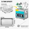 Knob Ultrasonic Cleaner 3L 40kHz Ultrasonic Cleaning Machine Knob Control Sonic Cleaner 304 Stainless Steel Ultrasonic Cleaner Machine with Heater &