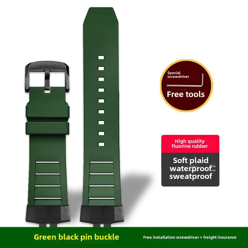 

For Casio g-shock 3506 Gbd-200 Quick Fluororubber watch strap Gbd 200 rubber watchband Men Yellow green red grey soft bracelet For gbd-200