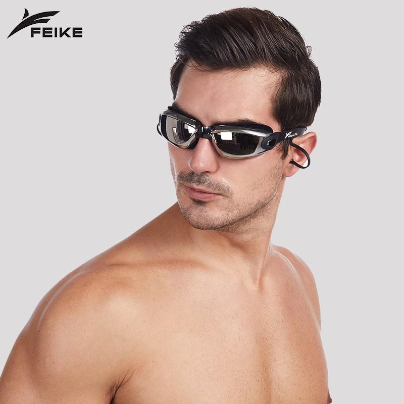 Anti-Fog Waterproof Swimming Goggles With Ear Plugs PC Lens Adults