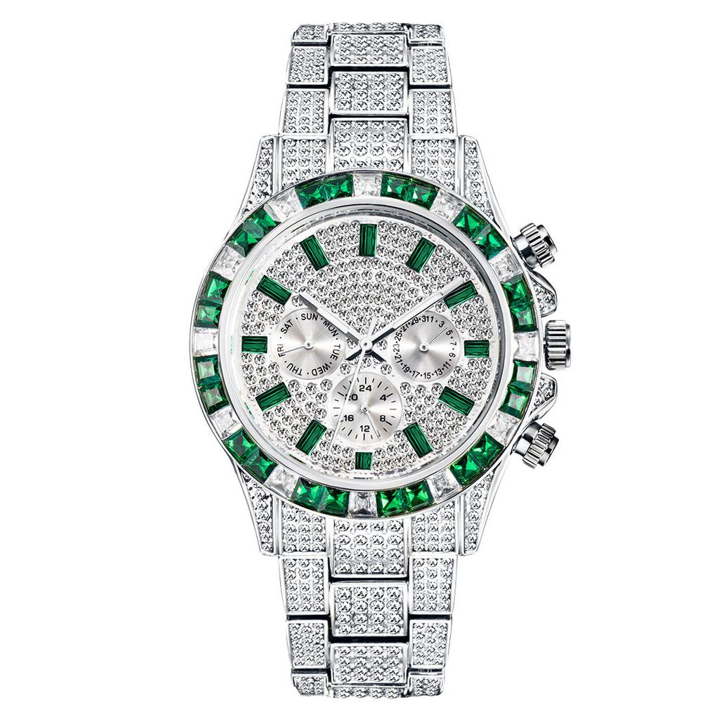 Fashionable Gypsophila Full Diamond British Men's Watch
