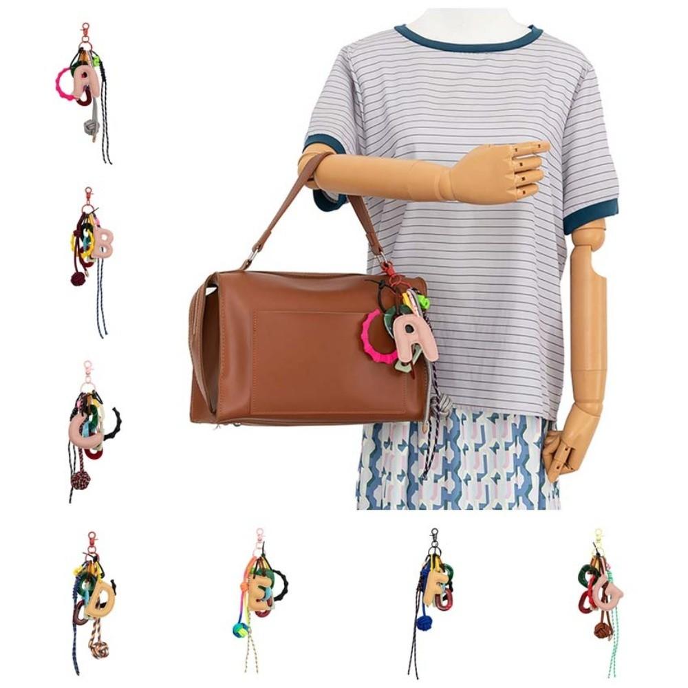 26 Letter A to Z Letter PU Leather Pendant Uppercase Letter DIY Keyring Bag Ornament