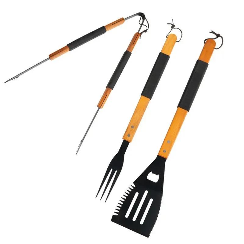 Barbecue Utensil BBQ Tools Set Spatula Fork Tongs Knife Brush Skewers For Camping Outdoor 3/9/20 PCS Stainless Steel