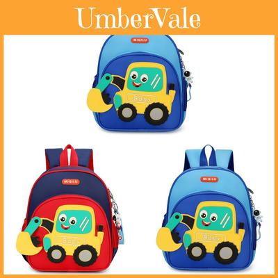 Cartoon Construction Vehicle Backpack For Toddlers With Breathable Oxford Fabric For Kindergarten Kids