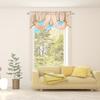 Short Window Curtain Shirring Waved Valance Pleated Tassel Sunshade Rod Type Kitchen Bathroom Bedroom Coffee Shop Decor Curtain