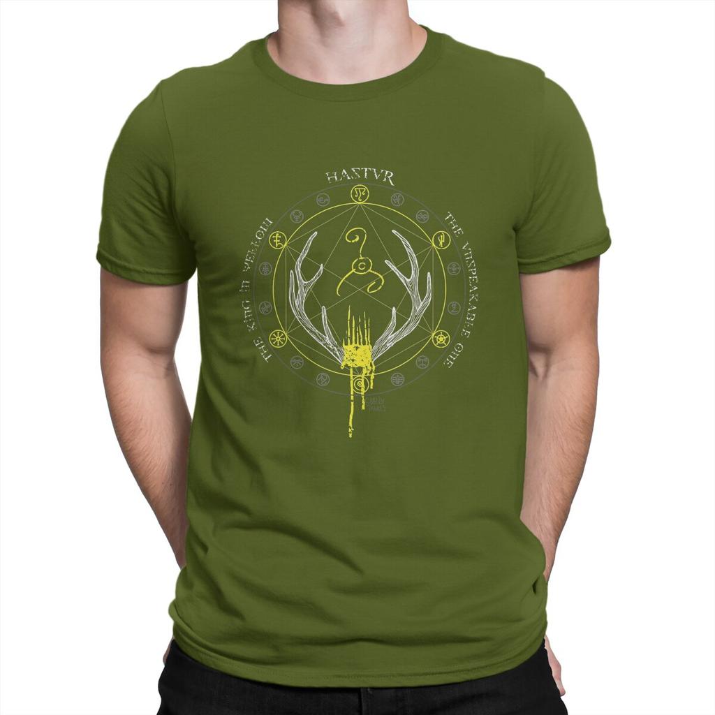 Mens Hastur Icon T Shirt Howard Phillips Lovecraft Hastur Cotton Clothing Leisure Short Sleeve Crewneck Tees New TShirts