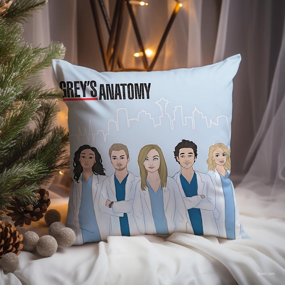 G-Greys Anatomy Cushion Cover Premium Comfort Reversible Pillow Cove -Two in One Design for Any Room & Car Interior