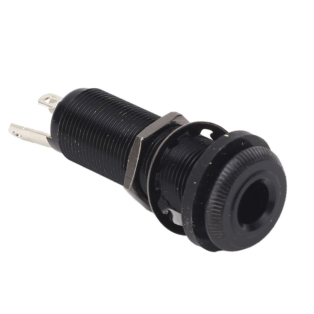 Cylinder Input Output Jack High Sensitivity Noise Reduction Bass Barrel Jack for Acoustic Electric Guitar