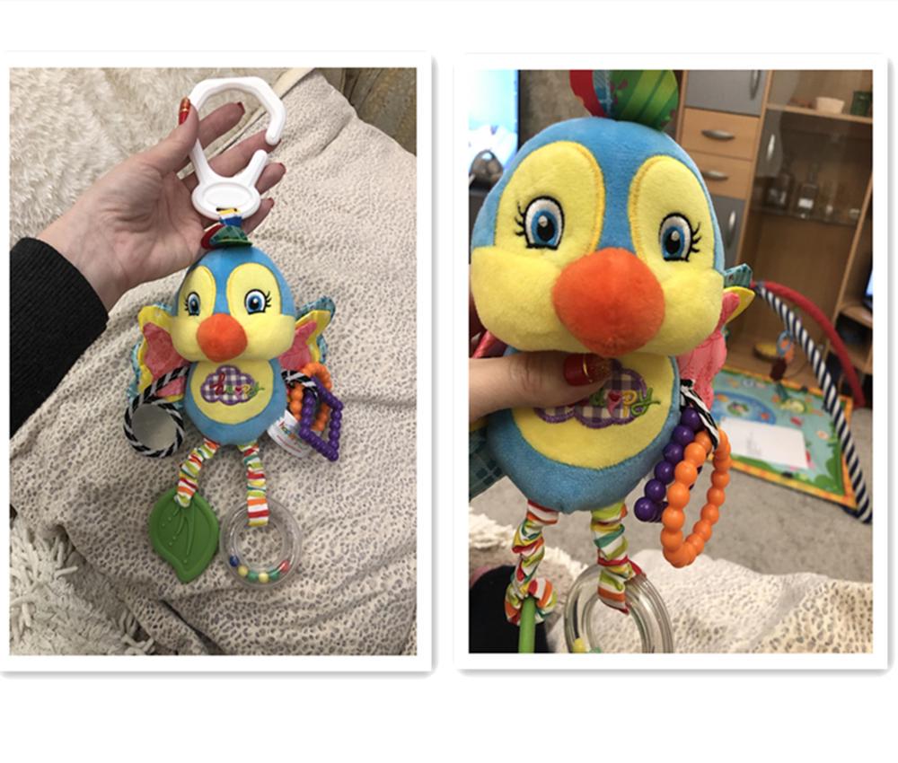 Cute Baby Bed Stroller Hanging Toys Teether Baby Rattle Mobiles Plush Animal Toys Baby Toys Gifts