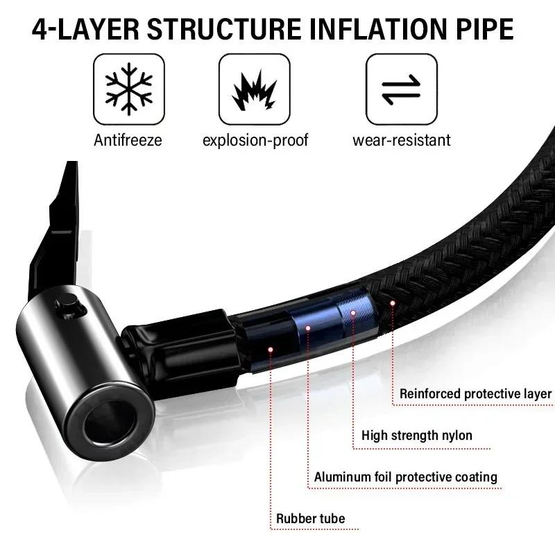 1Pcs Car Tire Inflator Smart Digital Inflatable Pump Emblem Accessories For Toyota TRD Corolla Yaris Rav4 Avensis Auris Camry