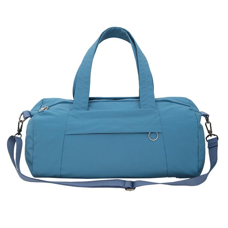 

Простая и легкая сумка для йоги и спортзала, модная маленькая дорожная сумка, однотонная повседневная ручная сумка через плечо синий