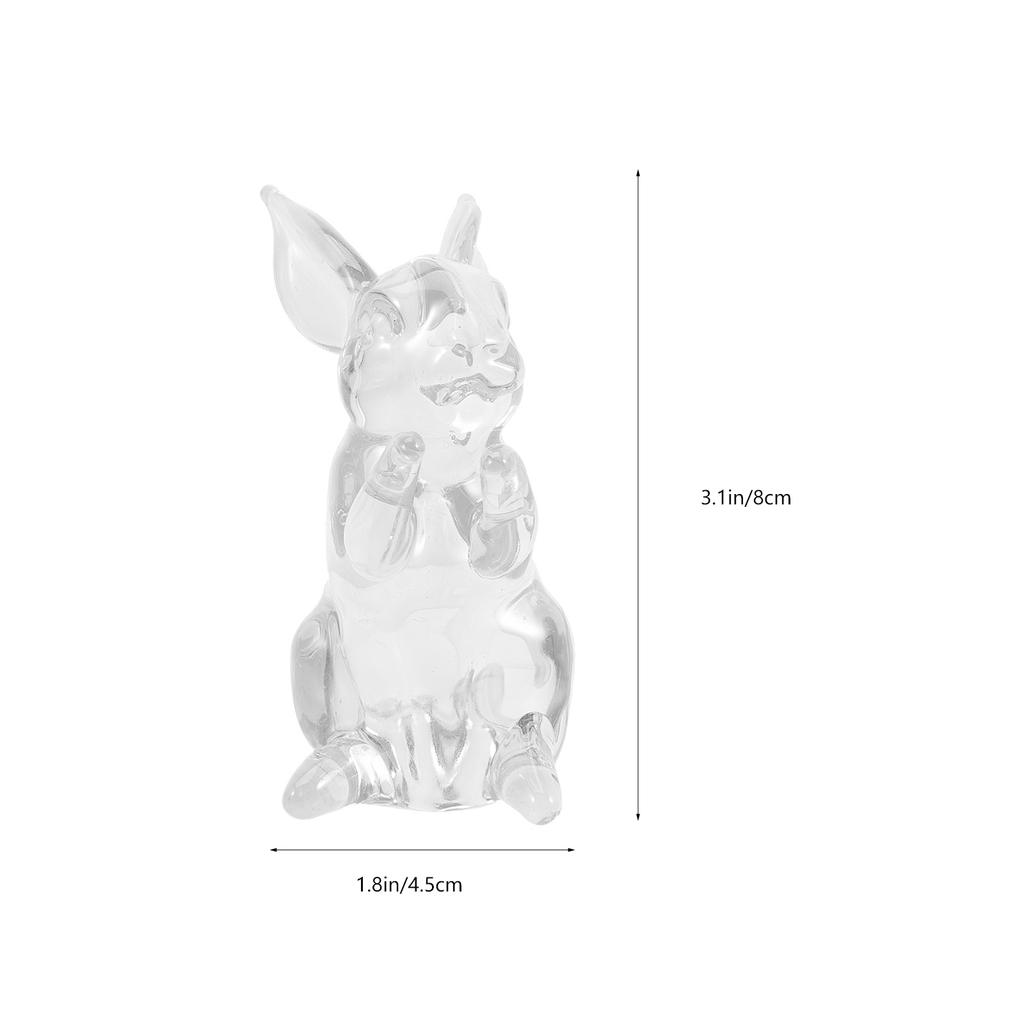Crystal Standing Rabbit Statue Premium Durability Desktop Ornament Adorable Bunny Decor for Living Room Home Decoration