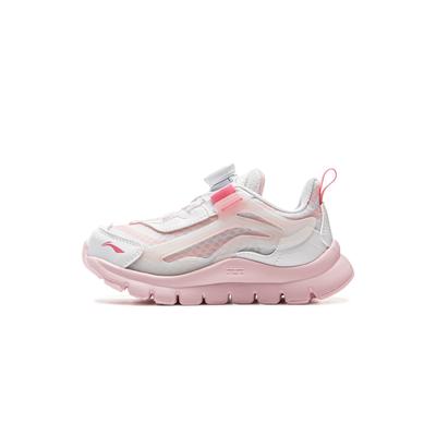 Li Ning Kids Sports Lifestyle Series Comfortable Casual Shoes Kids Shoes White Pink YKNU090-12