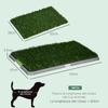 Dog Toilet with Synthetic Grass, Replacement Grass and Lower Tray for Indoors and Outdoors, 67x41x3.5 cm