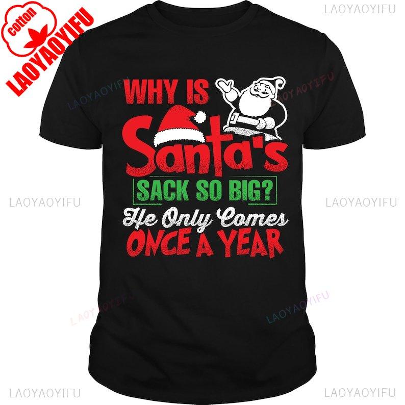 Novelty Rude Christmas Funny Tee Xmas Gifts for Streetwear Casual Style Printed Regular Cotton Tshirt Tops Hot Sale Adult S