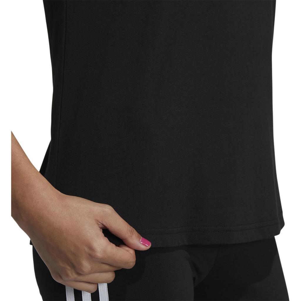 adidas Neo Logo Sport Round Neck Short Sleeve T-Shirt Women Tops Black GS5177