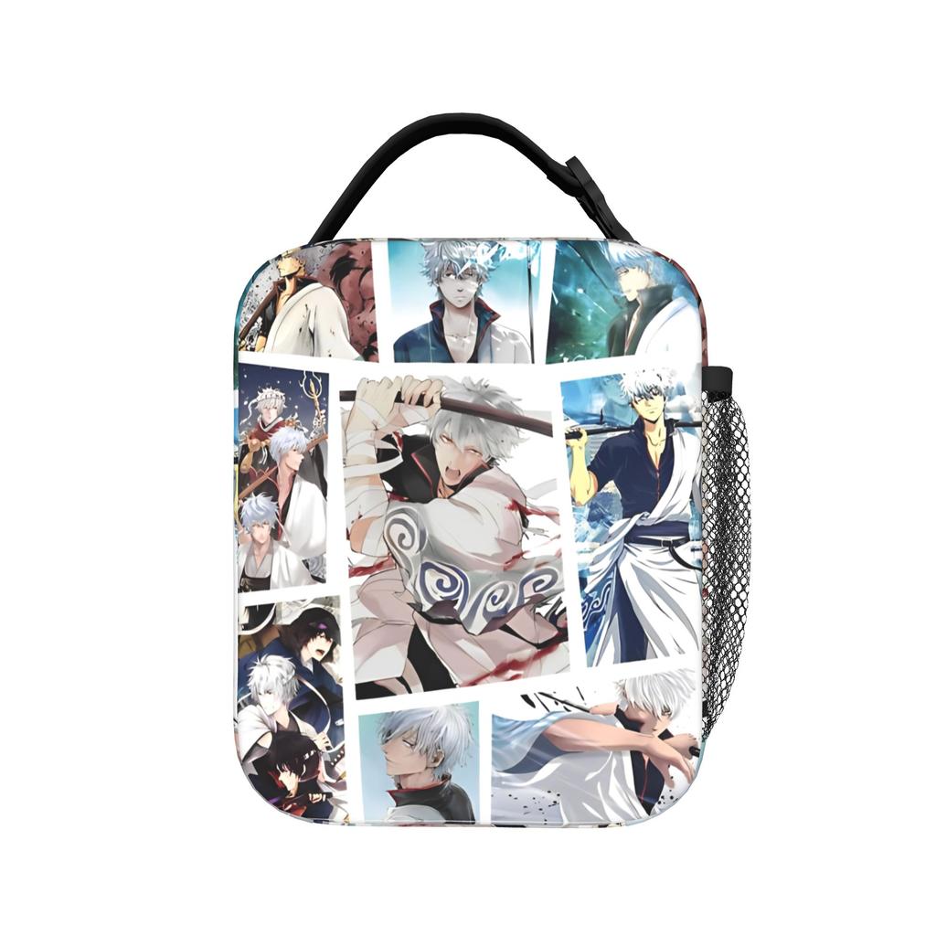 Gintoki's Chaos Yorozuya Insulated Lunch Bag Cooler Bag Reusable,Meal Container Gintama Leakproof Lunch Box Tote Food Bag