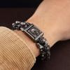 Vintage Men's Domineering Skull Bracelet Trendy Stainless Steel Charm Bracelet Punk Hip Hop Motorcycle Bangle Jewelry