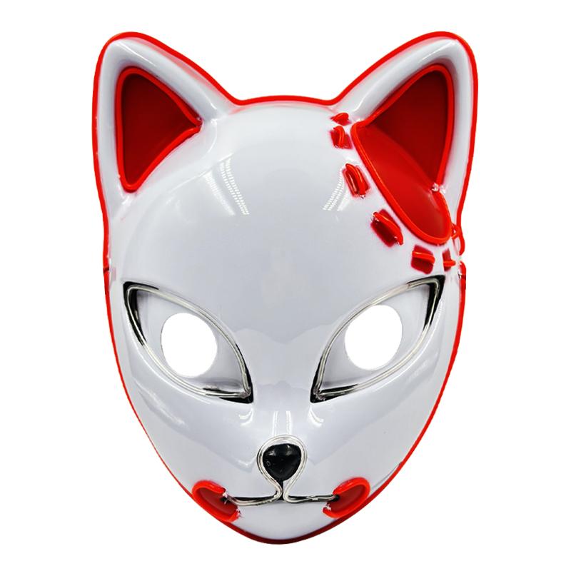 Светодиодная Маска Аниме Вторжение с Высоты Маска Снайпера Японский Tenkuu Shinpan Костюм для Косплея Аксессуары Маска на Хэллоуин красный