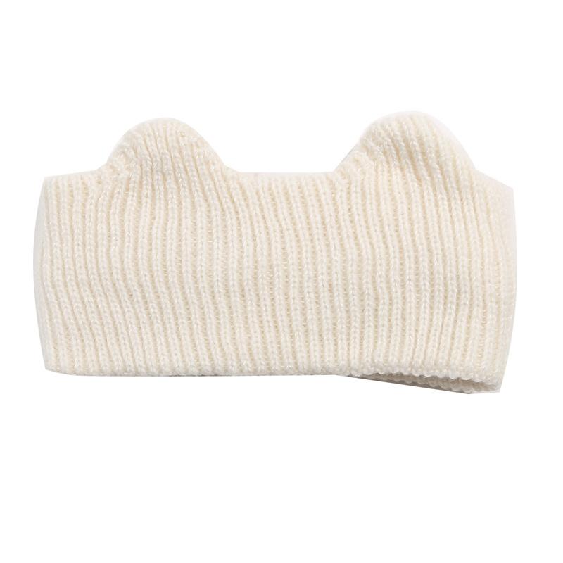 

Зимняя теплая повязка на голову для женщин, вязаные повязки с кошачьими ушками, вязаная эластичная повязка на голову, головные уборы, повязка для волос для девочек, аксессуары для волос One Size белый