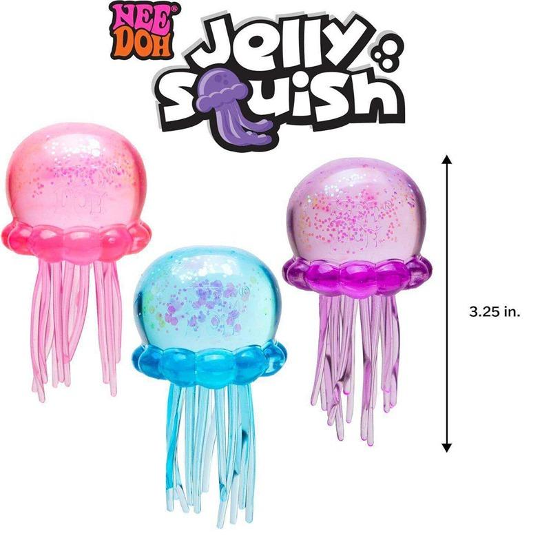 Needoh Sensory Jellyfish Gummy Bear Toy Soft Nice Cube Anti-Stress Stress Relief Pressure Souvenir Sensory Non-toxic Fidget Toy