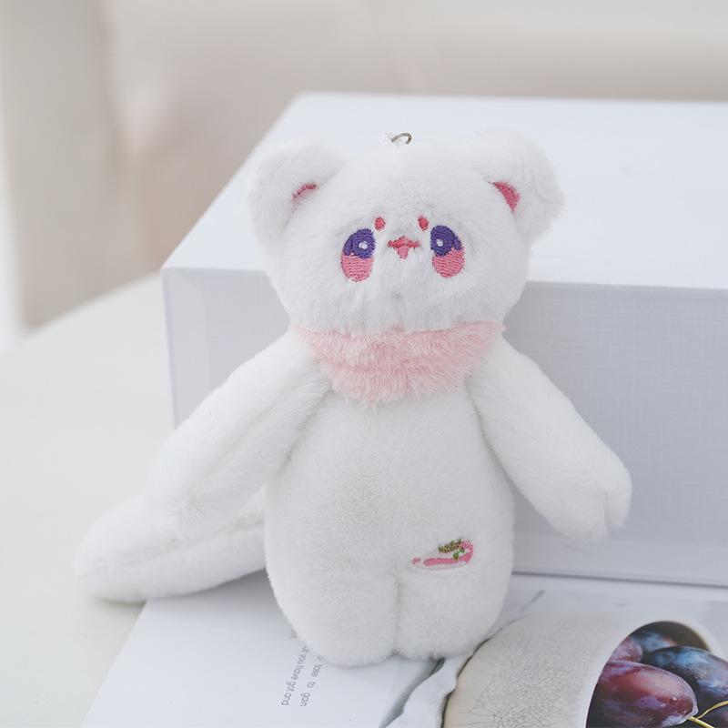 

Cat Lovely Plush Toy Keychain Backpack Accessory Cute And Soft 18cm Scarf With білий
