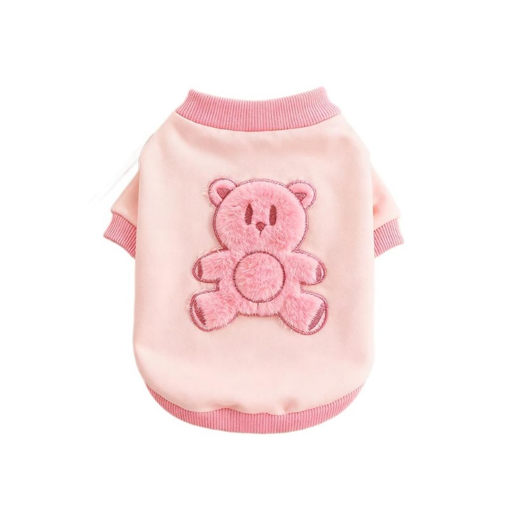Small Dog Pullover Sweater: Fleece Bear Design For French , Pug, Teddy & Corgi