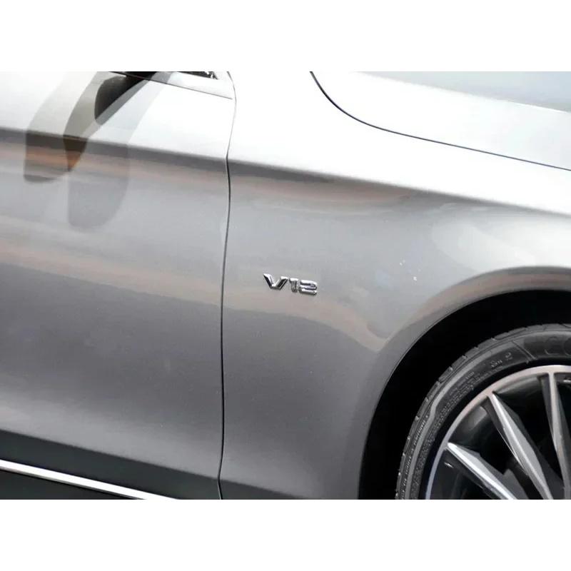 3D ABS Car Fender Badge ABS Stickers For Mercedes Benz V12 CL600 W140 M275 CL 500 S600 V12 Emblem Logo Sticker Badge Accessories