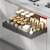 Adjustable Width Kitchen Storage Rack Metal Extendable Pull Out Shelf  Household Goods