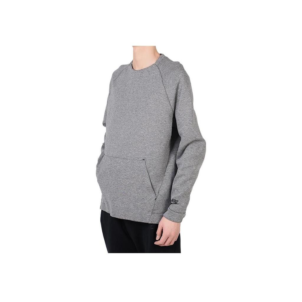 Nike Sportswear Tech Fleece Kangaroo Pocket Crew Neck Sweatshirt Men Tops Grey 805141-091