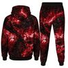 Men's 3D Star Print Two Piece Hoodie Set, Trendy Casual Outfit for Everyday Wear