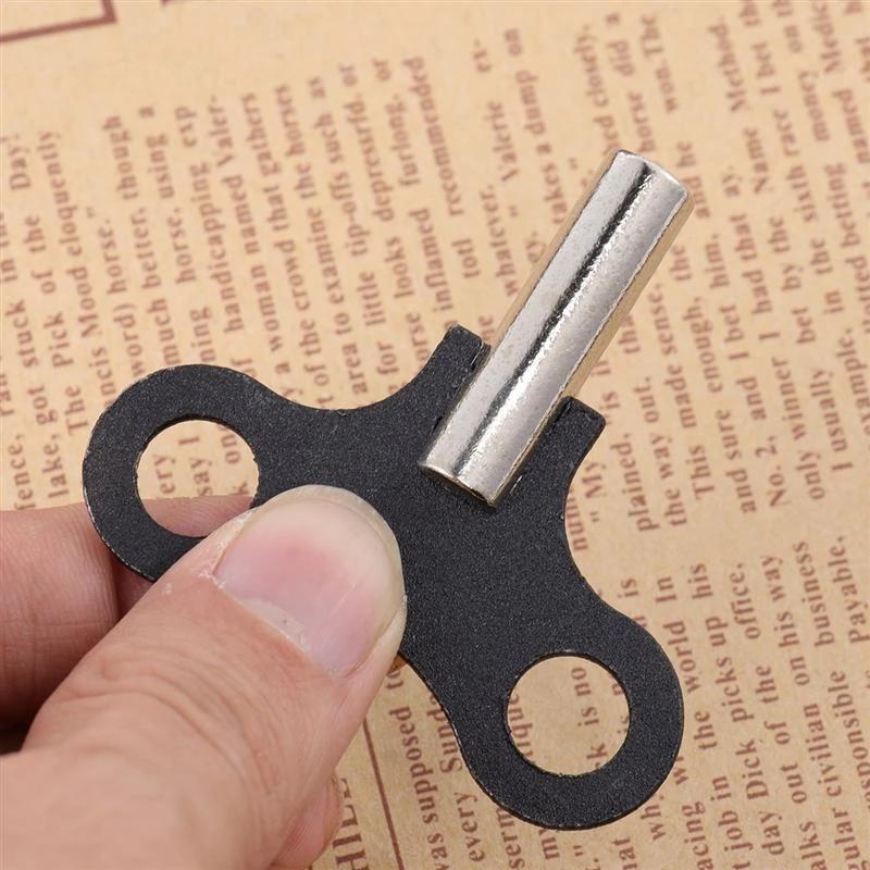 1 Adet Yüksek Kaliteli Ahşap Saat Anahtarı Metal Saat Anahtarı Ahşap Saat Aletleri Siyah