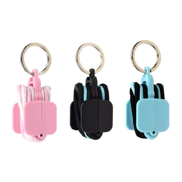 Efektivní organizér gumiček do vlasů Přenosná nádobka na gumičky Držák na gumičky Plastová textura pro snadné uspořádání