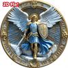 Tinplate Archangel Michael Round Wall Sign Home Decorative Art