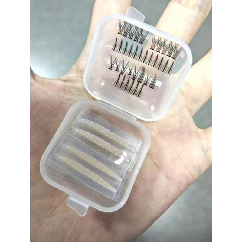 10pcs Transparent Plastic Portable False Eyelash Storage Box, Multipurpose Jewelry Earrings Studs Necklace Organizer, Dustproof Jewelry Display Case