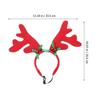 Pet Christmas Headband Adjustable Deer Horn for 4Pcs Holiday Decor