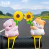 New Cute Animal Electric Vehicle Figurines, Small Wind Chimes, Decorative Items, Cartoon Battery-powered Vehicle Accessories, Small Ornaments