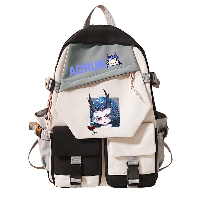 New Ao Run cute popular peripheral backpack movie Nezha 2 new student large-capacity schoolbag