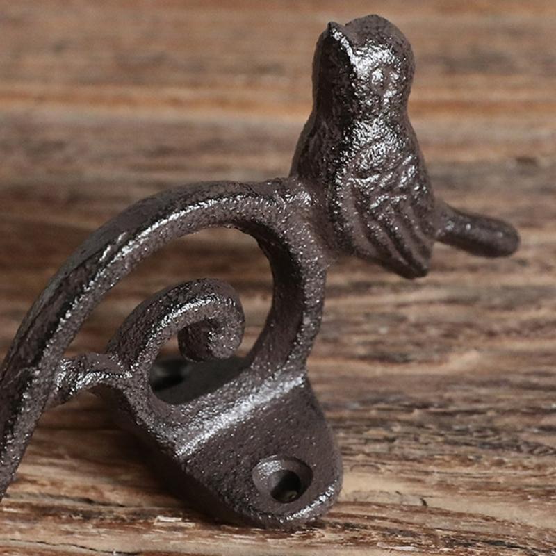 Pack of 2 Elegant Iron Bird Shaped Wall Hooks for Hanging Clothes Hats and Bags Decorative Hangers