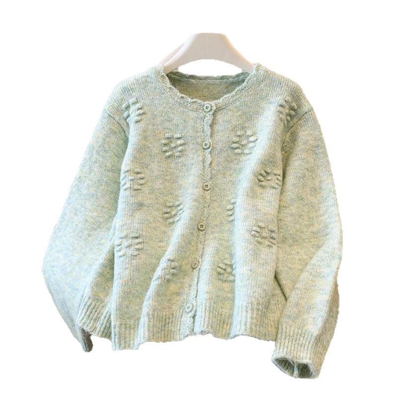 2026 Autumn/Winter New Loose Crochet Design Knit Cardigan Youthful Soft Versatile Sweater Jacket for Women