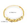 Bracciale foglia d'oro Gioielli da sposa alla moda Bracciale in vetro da donna Bracciale da donna