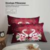 3pcs Swan Couple Bedding Sets 3D Printed Red Flora King Full Size For Couples Gifts Duvet Cover With 2 Pillowcases For Bedroom