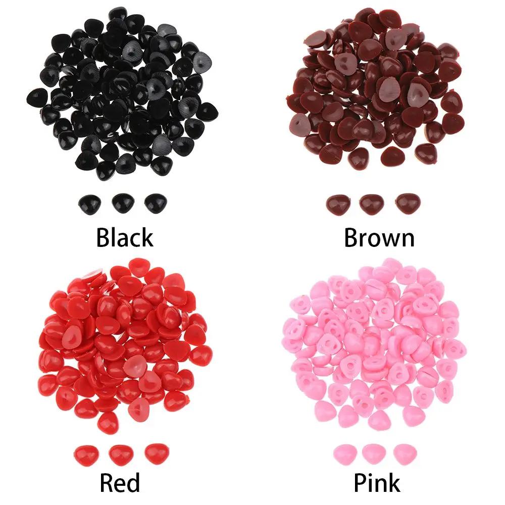 100 Pcs/Bag Triangle Safety Nose For Diy Doll Toy Bear Crafts Plastic Toy Safety Noses Crafts Making Puppet Parts Accessories