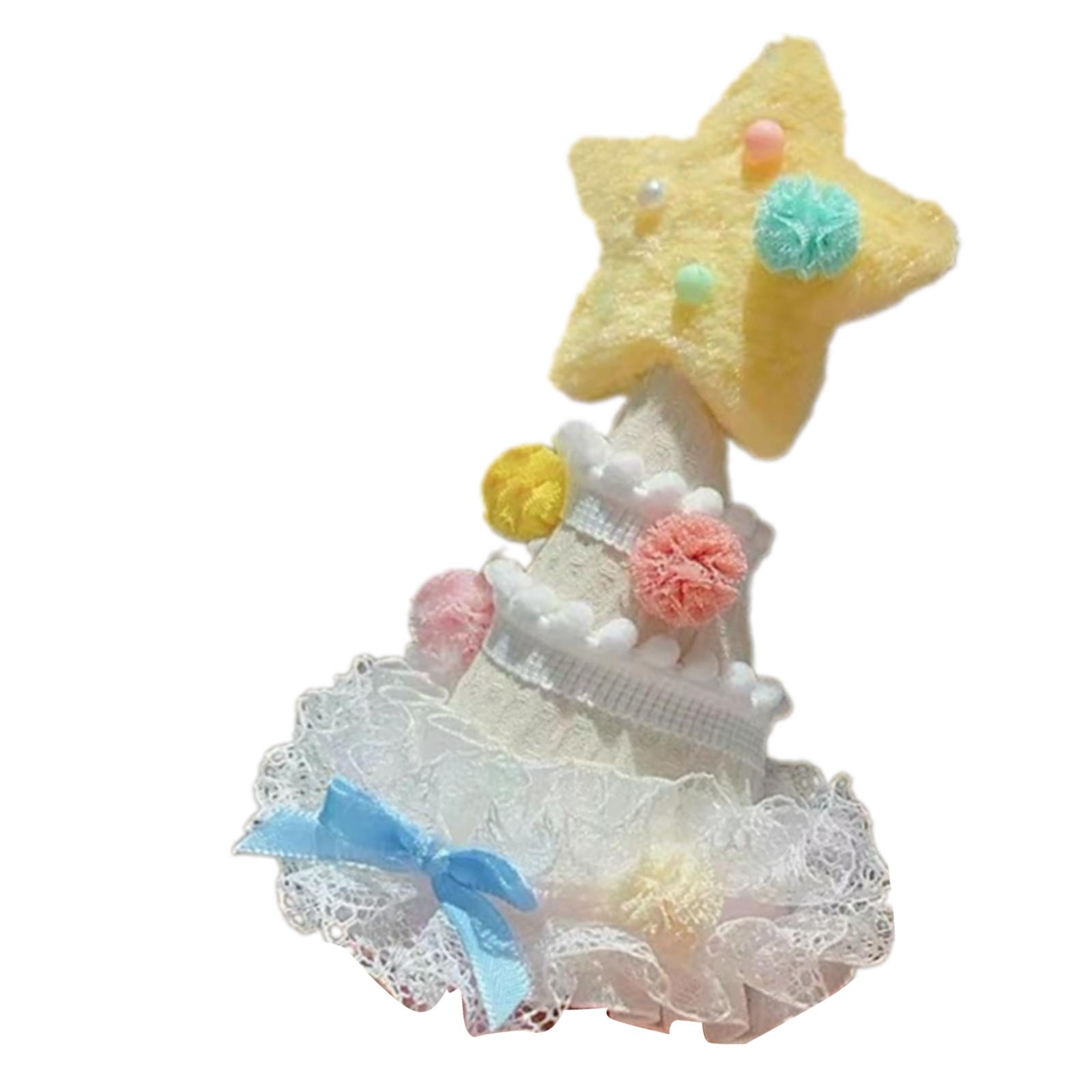

Lovely Plush Star Hairband Bowknot Crownpiece For Birthday Party Celebration Role Playing Activity Kids Girl Headwear D