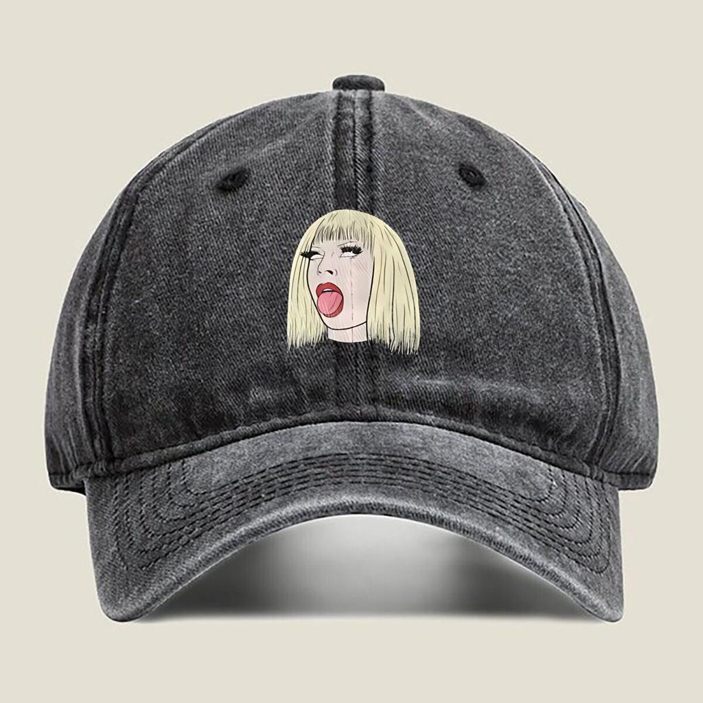 Cartoon Character Portrait Fashion Washed Baseball Cap Hat Outdoor Activities