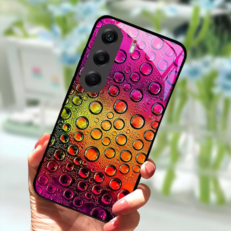 Phone Cover For Tecno Camon40 40Pro 4G Fashion Tempered Glass Anti Drop Protection Shell For Tecno Camon 40 Pro Case CM6 Funda