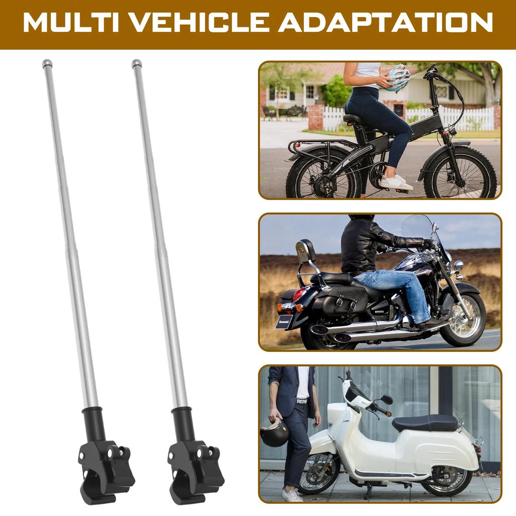 2ks motocyklový stožár na vlajku univerzální teleskopický stožár na horská kola venkovní cyklistika motocyklový nosič zavazadel police na vlajku