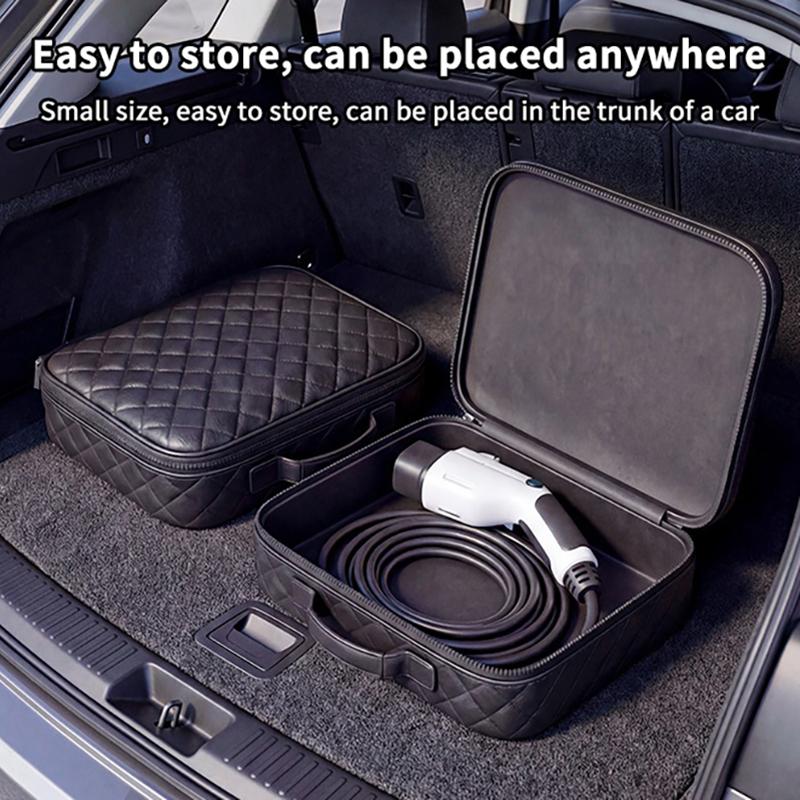 Electric Vehicle Charging Units Organizer Waterproof Storage Bag with Handle for Car Trunk Accessories