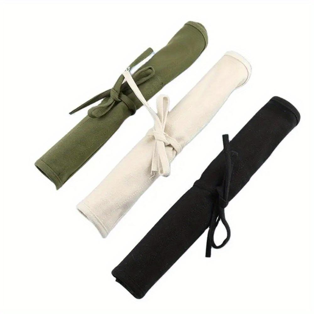 16 Grids Drawing Brush Storage Rolls Bag Watercolor Draw Pouch for Artist Oil Paint Pen Holder Canvas Pen Cases Brush Curtain