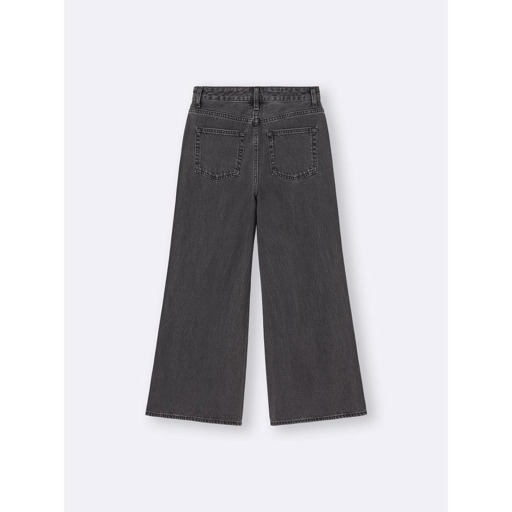 Gu By Uniqlo Baggy Flare Jeans+ec  Short Length 67.0 Cm 