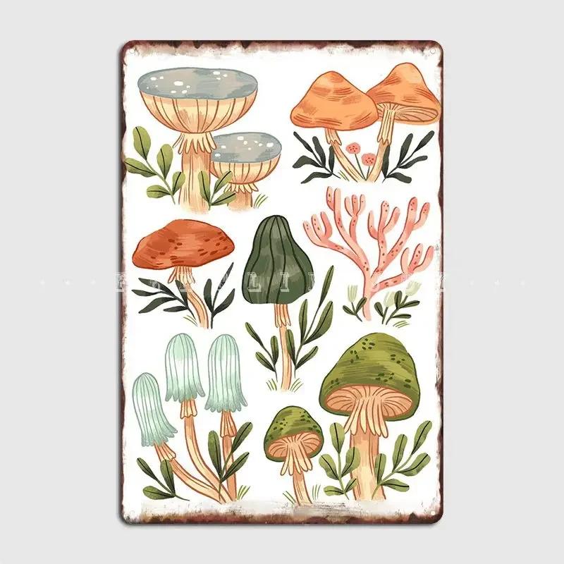 Mushrooms Vol Small Metal Plaque Poster Wall Cave Cave Pub Funny Plates Tin Sign Posters
